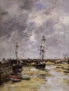 Eugene Boudin Port de Trouville a maree basse Sweden oil painting artist